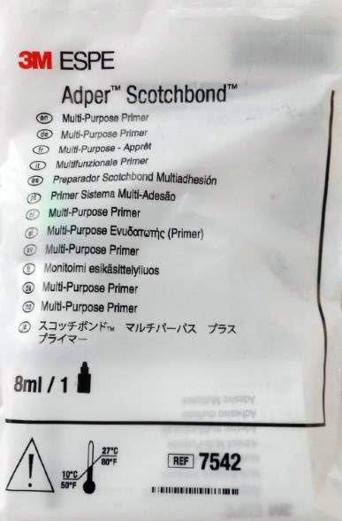 3M ESPE 7542 Adper Scotchbond Multi Purpose Dental Primer 8 mL 3M ESPE 7542 Adper Scotchbond Multi Purpose Dental Primer 8 mL